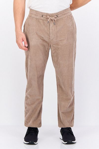 Jules Men Regular Fit Textured Corduroy Pants, Sand Brown