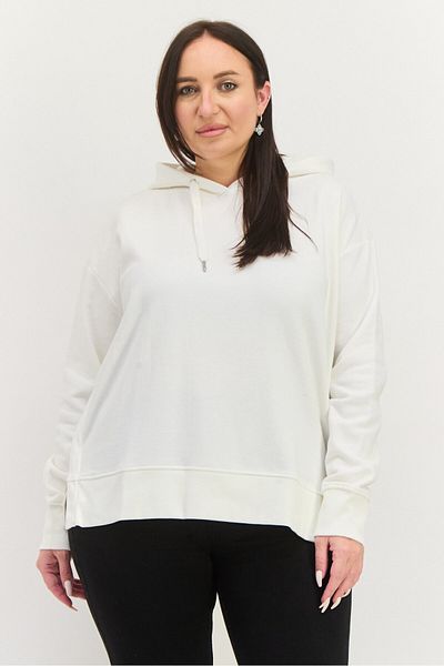 Esprit Women Hooded Long Sleeve Plain Hoodies, White