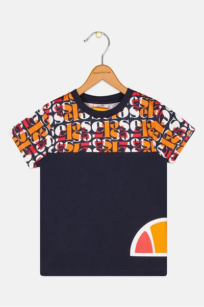 Ellesse تي شيرت رياضي مناسب للجري للبنات، باللون الأزرق الداكن
