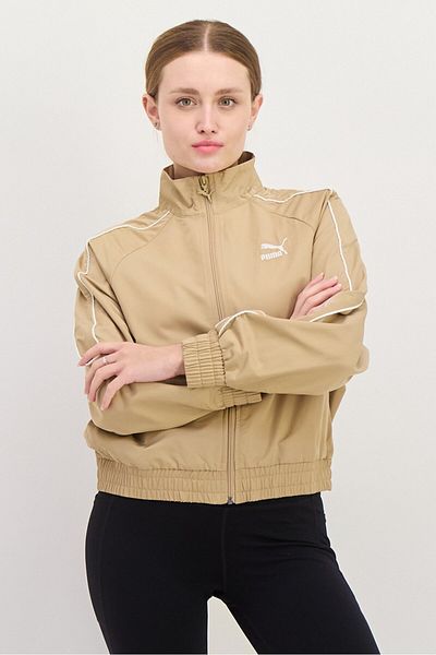 Puma Women Sportswear Fit Long Sleeves Outdoor Sweatshirts, Tan