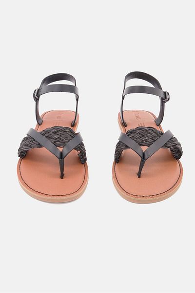 Toms Women Adjustable Buckle Lexie Flat Sandal, Black