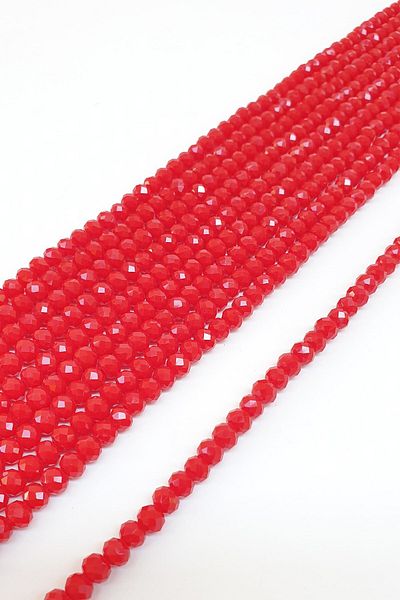 Hayalperest boncuk Matte Light Red Crystal Bead 6 Mm