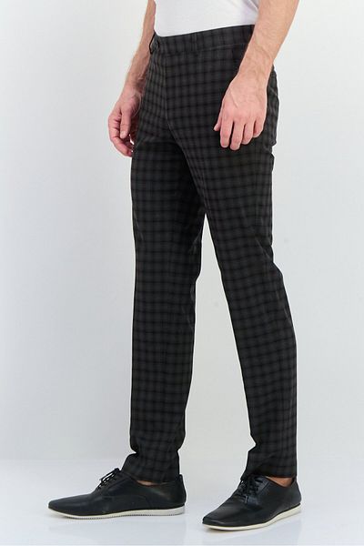 Bar III Men Slim Fit Plaid Chino Pant, Brown