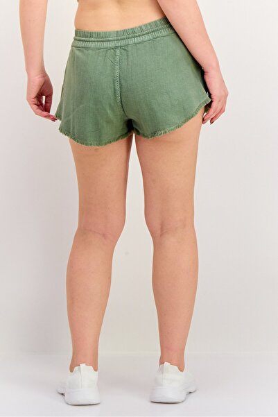 Roxy Women Plain Denim Shorts, Green