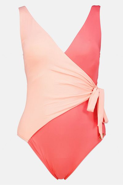 Vince Camuto Women Two Tone Padded One Piece, Peach