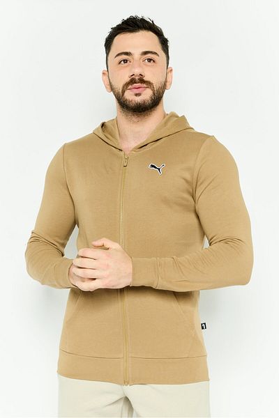 Puma Men Sportswear Fit Long Sleeves Outdoor Hoodie, Tan