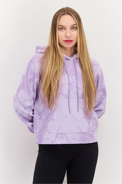 Levi's Women Allover Print Long Sleeves Hooded Sweatshirt, Lavender