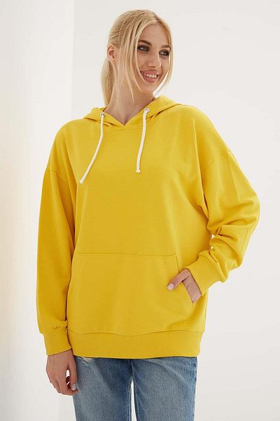 Fashion Friends Sweat cu glugă cu buzunar cangur galben
