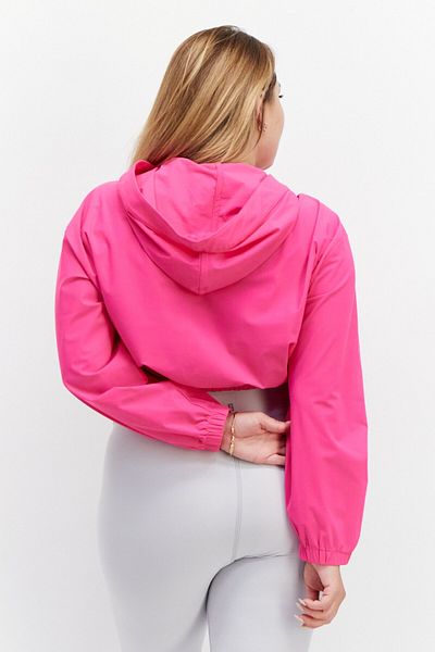Heroine Sport Women Sportswear Fit Long Sleeve Cropped Stretch Hoodie, Shocking Pink
