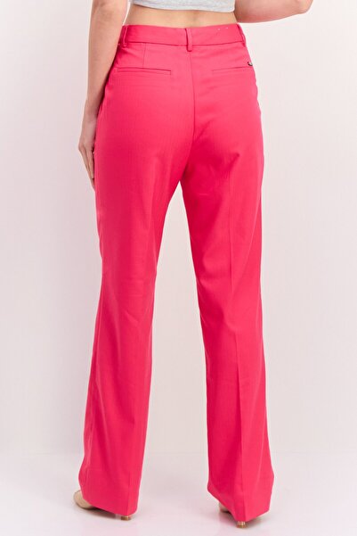 Scotch & Soda Women Regular Fit Solid Straight Leg Pants, Pink