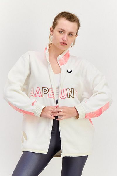 Aape By A Bathing Ape Women Embroidered Softshell Jacket, White