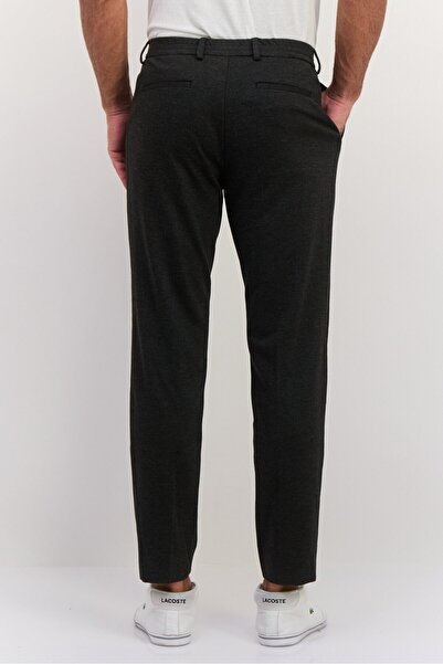 Gant Men Slim Fit Solid Chino Pants, Charcoal Melange