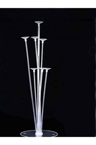 party mix Clear Balloon Stand - 7 Chopsticks Ornament Stand, Birthday Balloon Stand