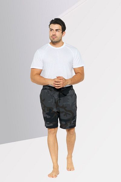 Dkny Men Camo Print Board Short, Camo Black
