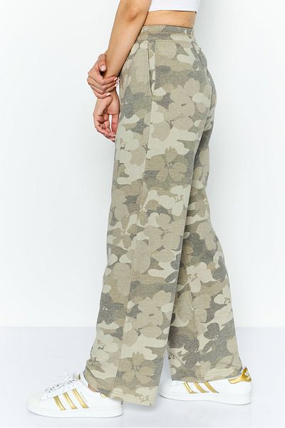 Hurley Women Regular Fit High Waist Camouflage Sweatpants, Khaki