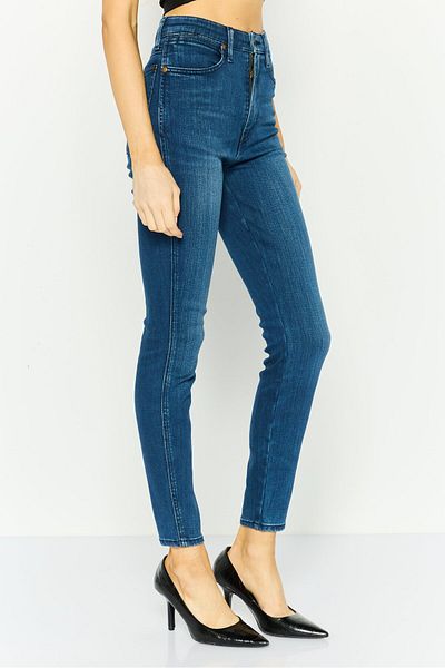WRANGLER Women Skinny Fit Straight Leg Solid Stretchable Jeans, Blue
