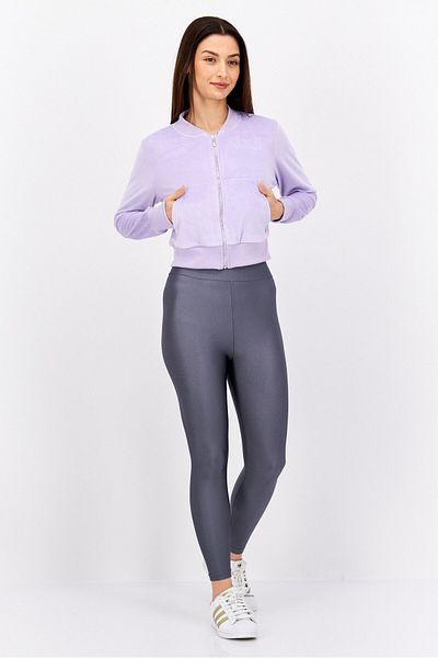 Bebe Women Hood Brand Logo Long Sleeve Sweatshirt, Purple