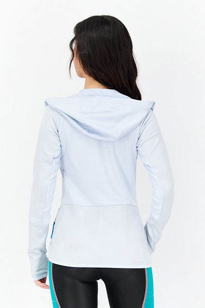 adidas Women Sportswear Fit Full Zip Long Sleeve Training Sweatshirt, Blue