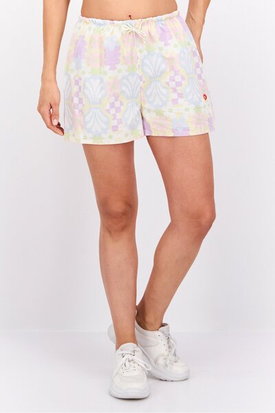 DAMSON MADDER شورت نسائي أساسي بنقشة زهور، متعدد الألوان