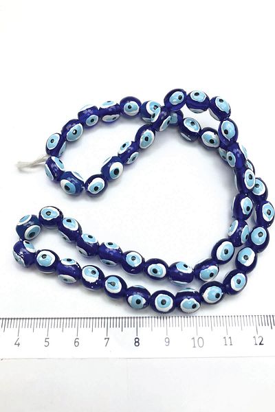 Hayalperest boncuk Blue Cylinder Evil Eye Bead