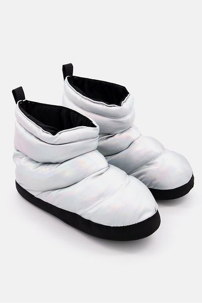 Capezio Kids Boy Slip On Quilted Boots, Sliver