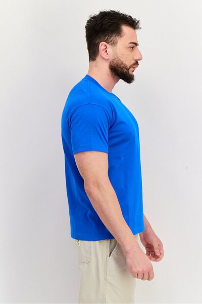 Esprit Men Crew Neck Short Sleeves Brand Logo T-shirt, Royal Blue
