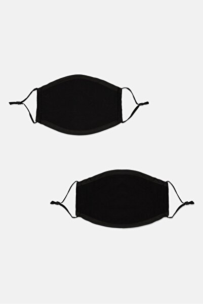 DesignB London قناع وجه نسائي مكون من قطعتين بحزام قابل للتعديل، أسود