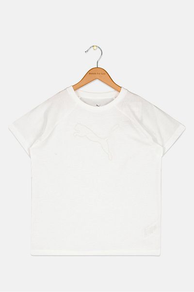 Puma Kids Boy Slim Fit Short Sleeve Outdoor T-Shirt, White
