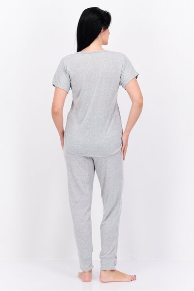 Vince Camuto Women 2pc Allover Print Pyjamas Set, Grey