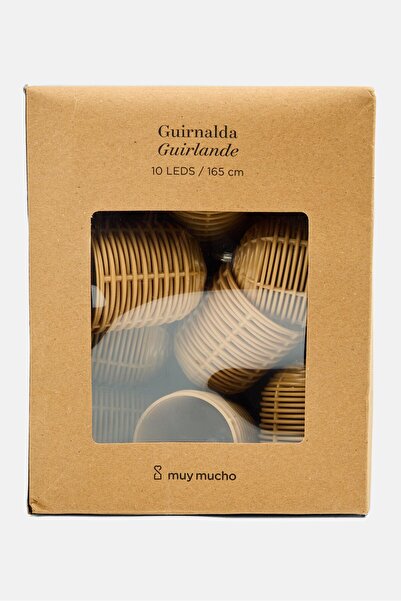 Muy Mucho 10 مصابيح ليد جارلاند 165 سم، لون بني