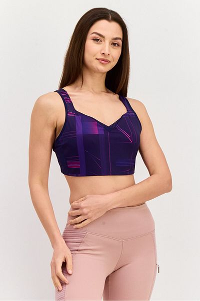 Brooks Women Sportswear Fit Non Padded Running Sports Bra, Navy