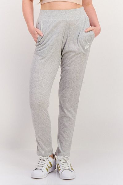 Puma Women Relaxed Fit Training Sweatpants, Light Grey