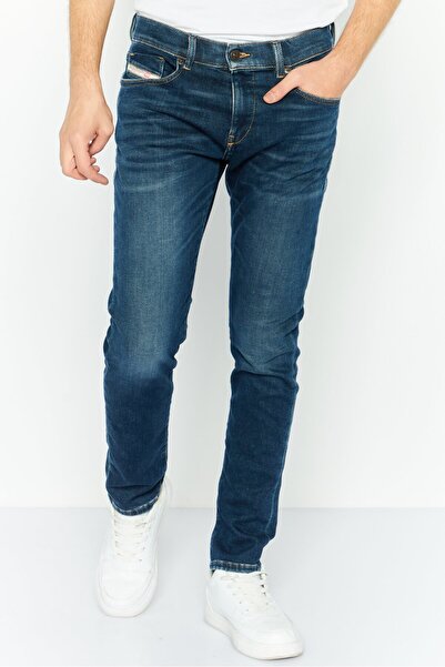 Diesel Men Regular Fit Wash Stretchable Denim, Navy