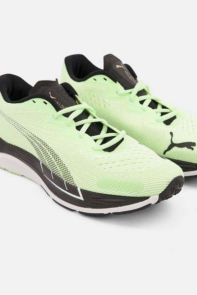 Puma Men Velocity Nitro 2 Run 75 Lace Up Sports Shoes, Lime Green
