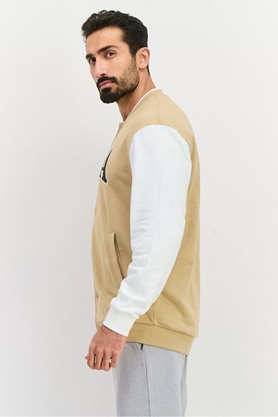 Puma Men Sportswear Fit Long Sleeves Outdoor Jacket, Tan Combo