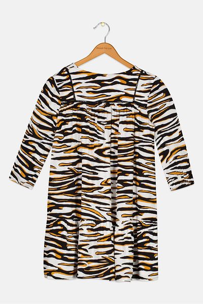 Pepe Jeans Kids Girl Animal Print Dress, Multicolor