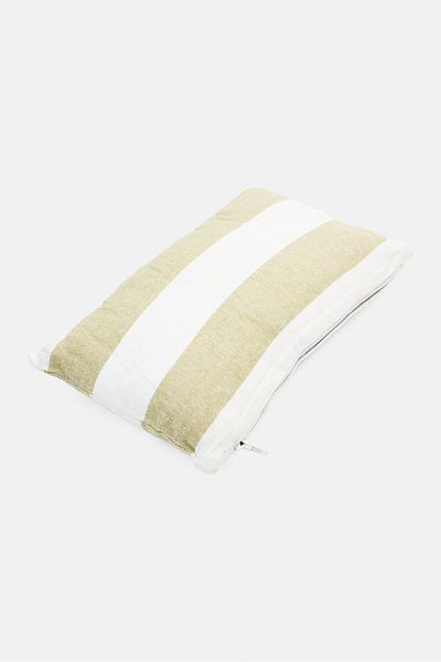 Muy Mucho Striped Cushion 20 X 30 Cm, Olive