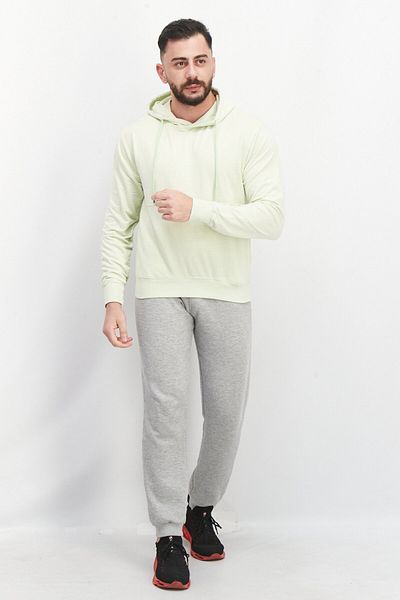 Sovereign Code Men Hooded Neck Plain Long Sleeves Sweatshirt, Lime Green