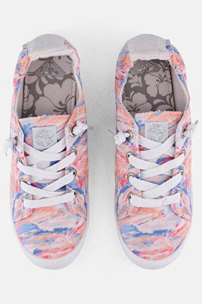 Roxy Women Rory Tie Dye Lace Up Causal Shoes, Orange