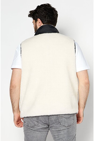 Michael Kors Men Sherpa Full Zip Vest, Bone