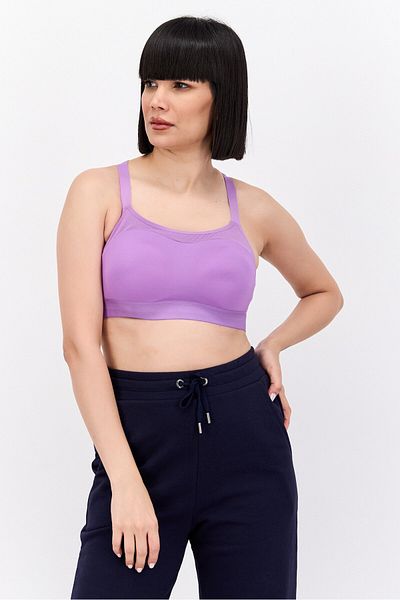Brooks Women Solid Lightly Padded Sports Bra, Purple