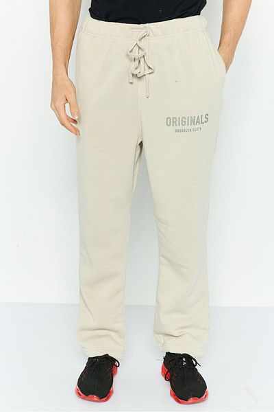 Originals by Brooklyn Cloth Men Relaxed Fit Drawstring Side Pocket Sweatpants, Sand