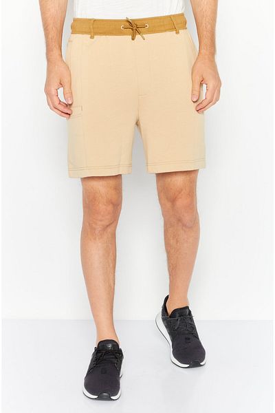 Esprit Men Drawstring Solid Basic Short, Beige