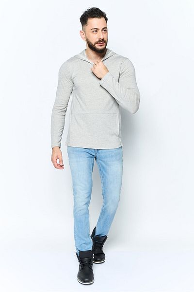 Kenneth Cole Men Long Sleeve Plain Hoodies, Grey