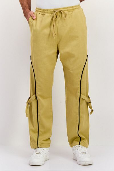 Night Addict Men Regular Fit Solid Chino Pant, Tan