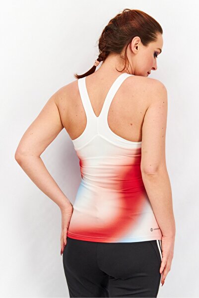 adidas Women Sportswear Fit Sleeveless Padded Training Tank Top, Red Combo