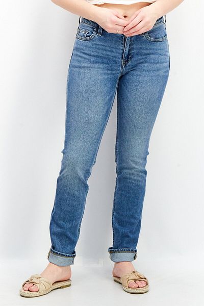 Esprit Women Straight Fit Stretchable Denim Jeans, Blue