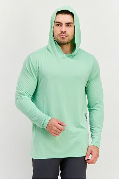 Avalanche Men Sportswear Fit Long Sleeves Outdoor Hooded Sweatshirt, Mint Green