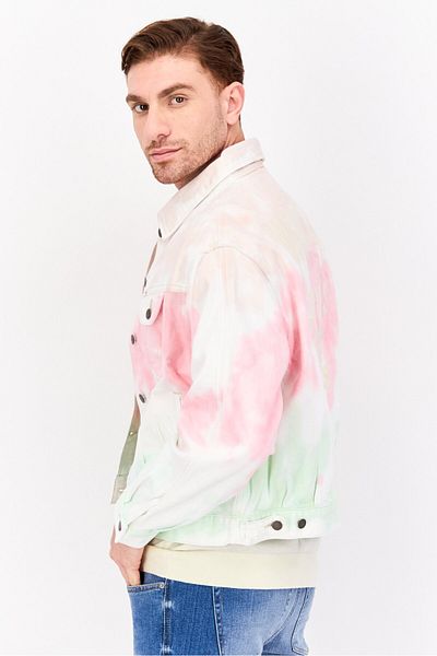 WRANGLER Men Tie Dye Denim Jacket, Multicolor