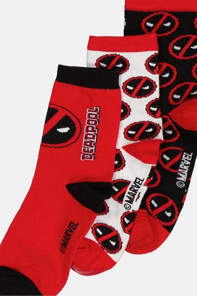 Marvel Kids Boy 3 Pairs All Over Print Crew Socks, Red Combo
